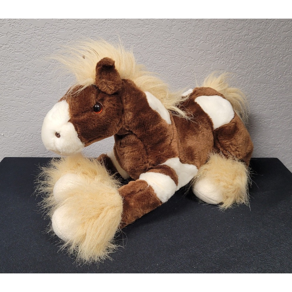 VTG 2000 Toys "R" Us Animal Alley Horse Pony Brown White Plush Stuffed Animal